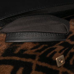 Medium Zucca Shearling Baguette Satchel