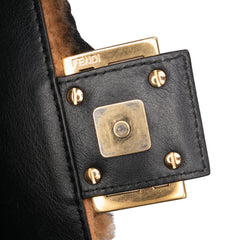 Medium Zucca Shearling Baguette Satchel