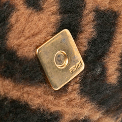 Medium Zucca Shearling Baguette Satchel