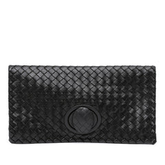 Nappa Intrecciato Turn Lock Clutch
