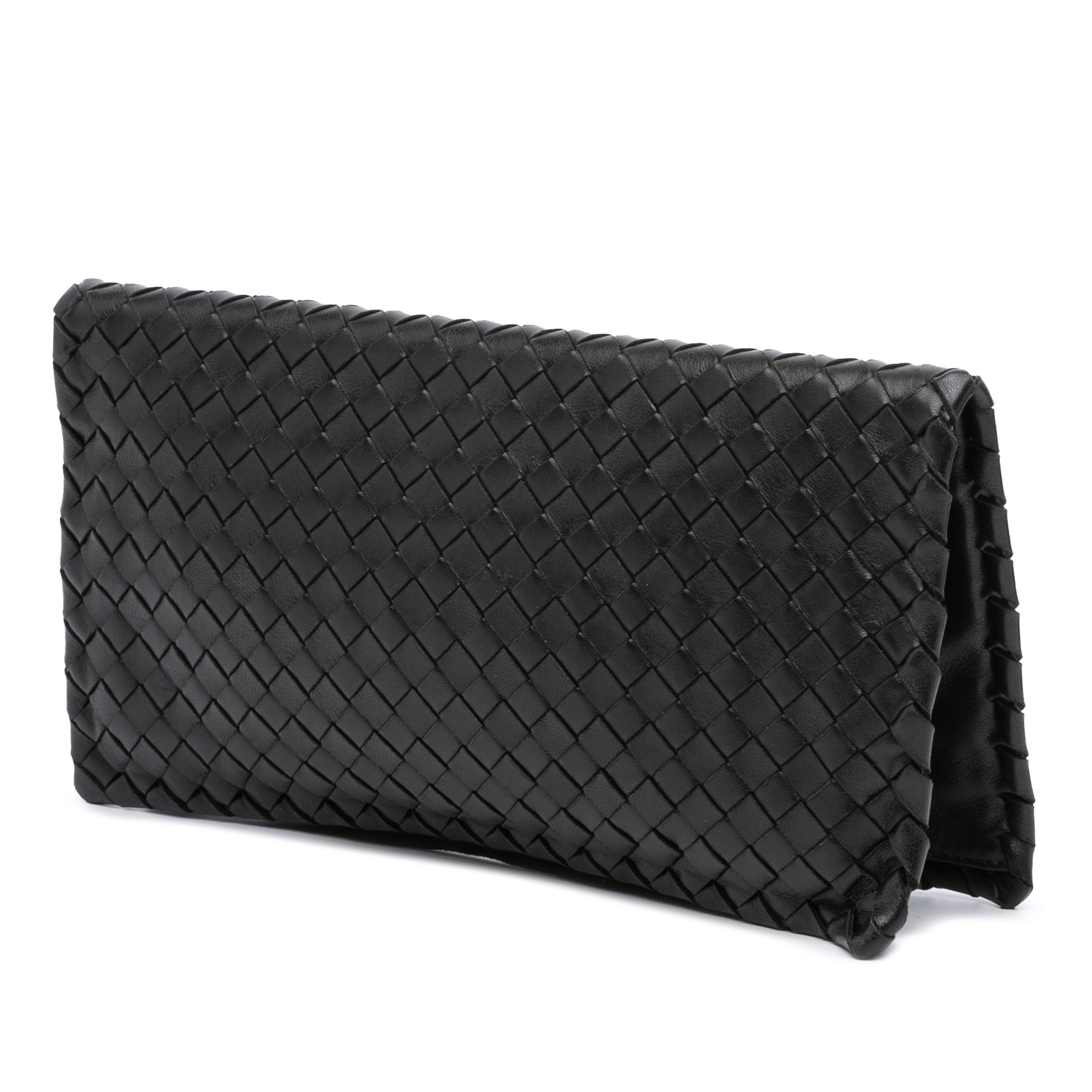 Nappa Intrecciato Turn Lock Clutch