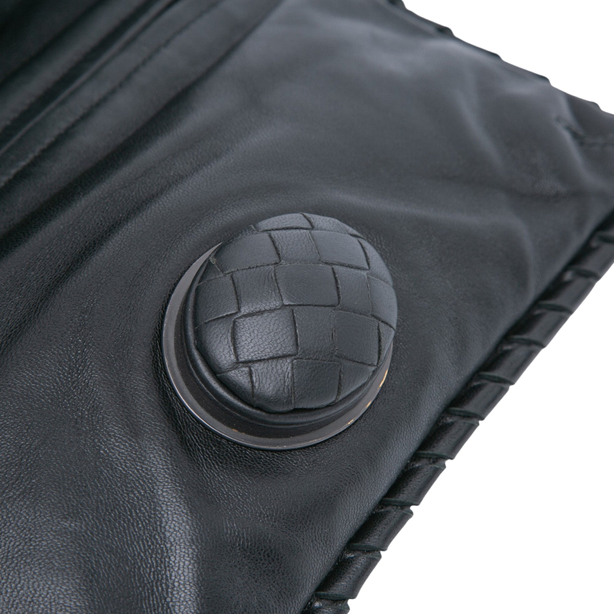 Nappa Intrecciato Turn Lock Clutch