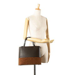 Leather and Suede Stitch Tote