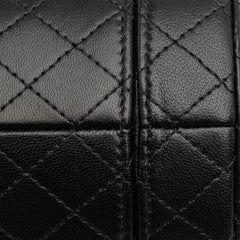 Mini Quilted Lambskin Round Vanity Case with Chain