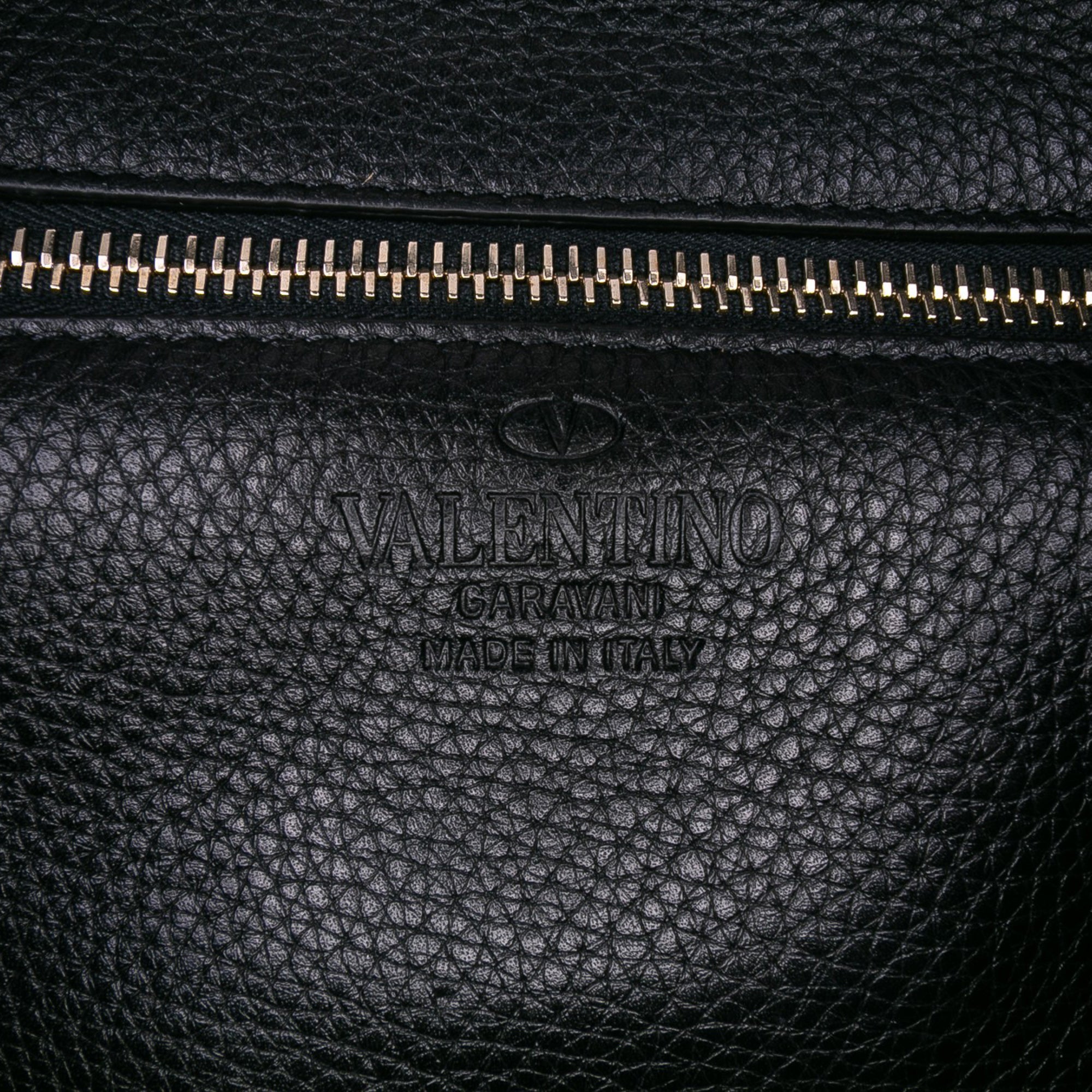 Small Grainy Calfskin Rockstud Flip Lock Messenger Bag