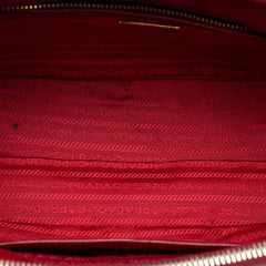 Small Saffiano Lux Galleria Double Zip Satchel