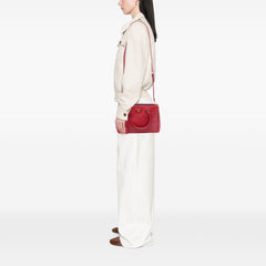 Small Saffiano Lux Galleria Double Zip Satchel