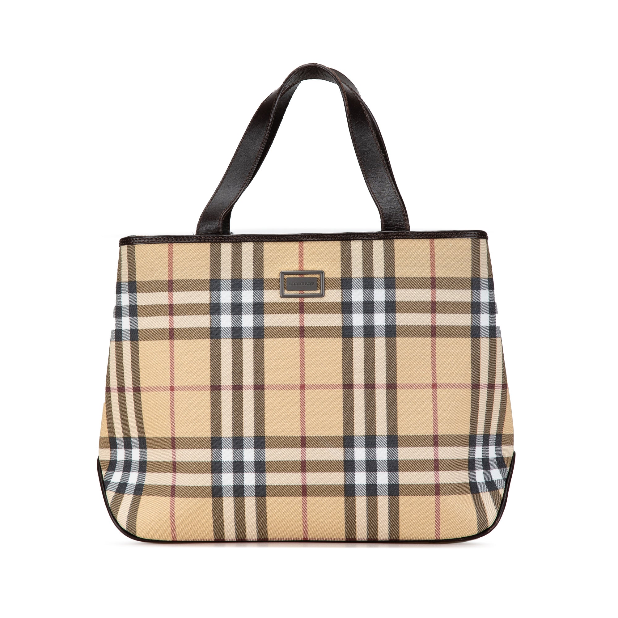 House Check Canvas Handbag