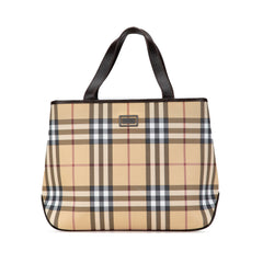 House Check Canvas Handbag