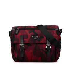 Tessuto Camouflage Zip Double Buckle Messenger Bag