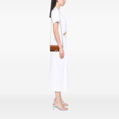 Zucca Embossed Leather Wallet On Chain