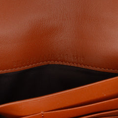 Zucca Embossed Leather Wallet On Chain