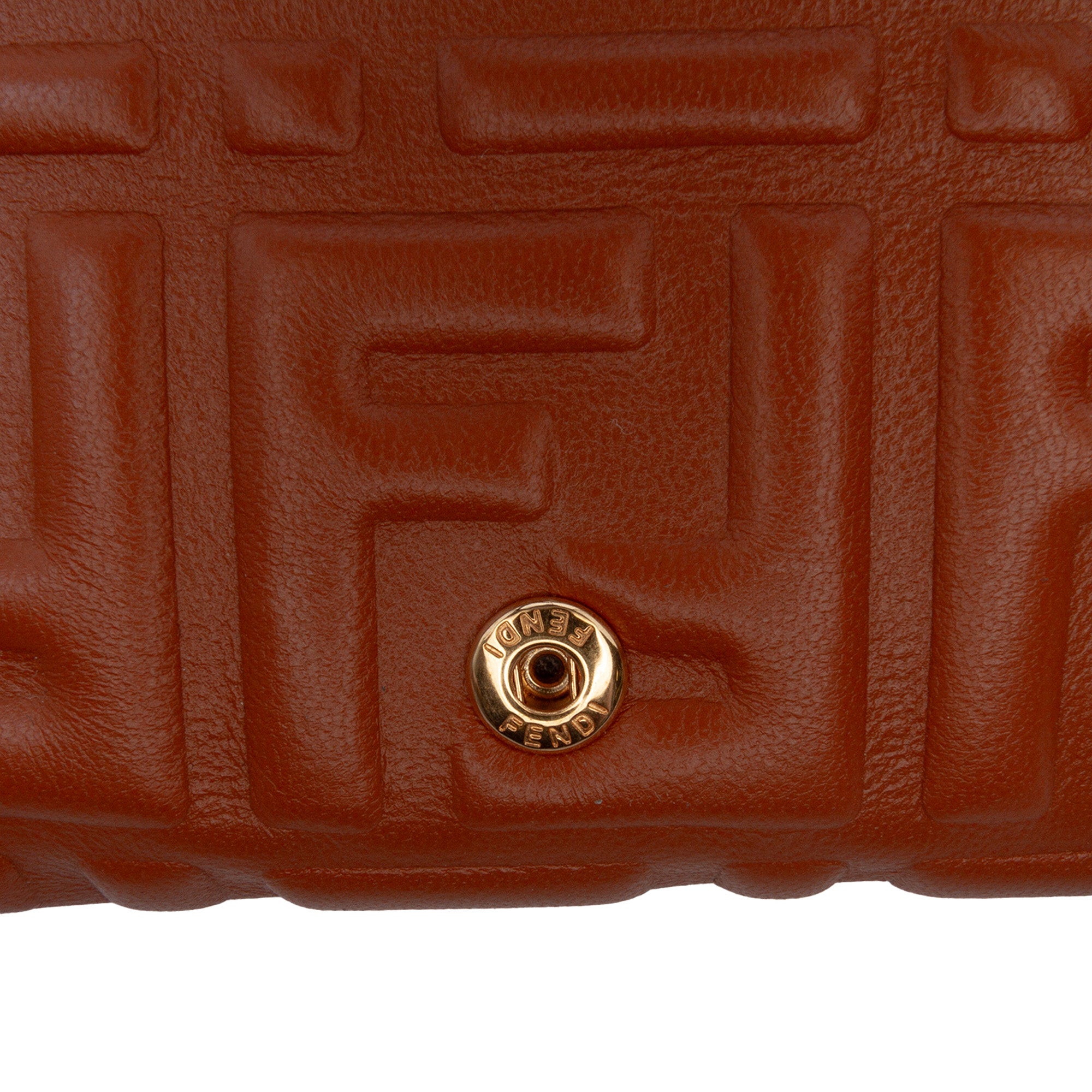 Zucca Embossed Leather Wallet On Chain