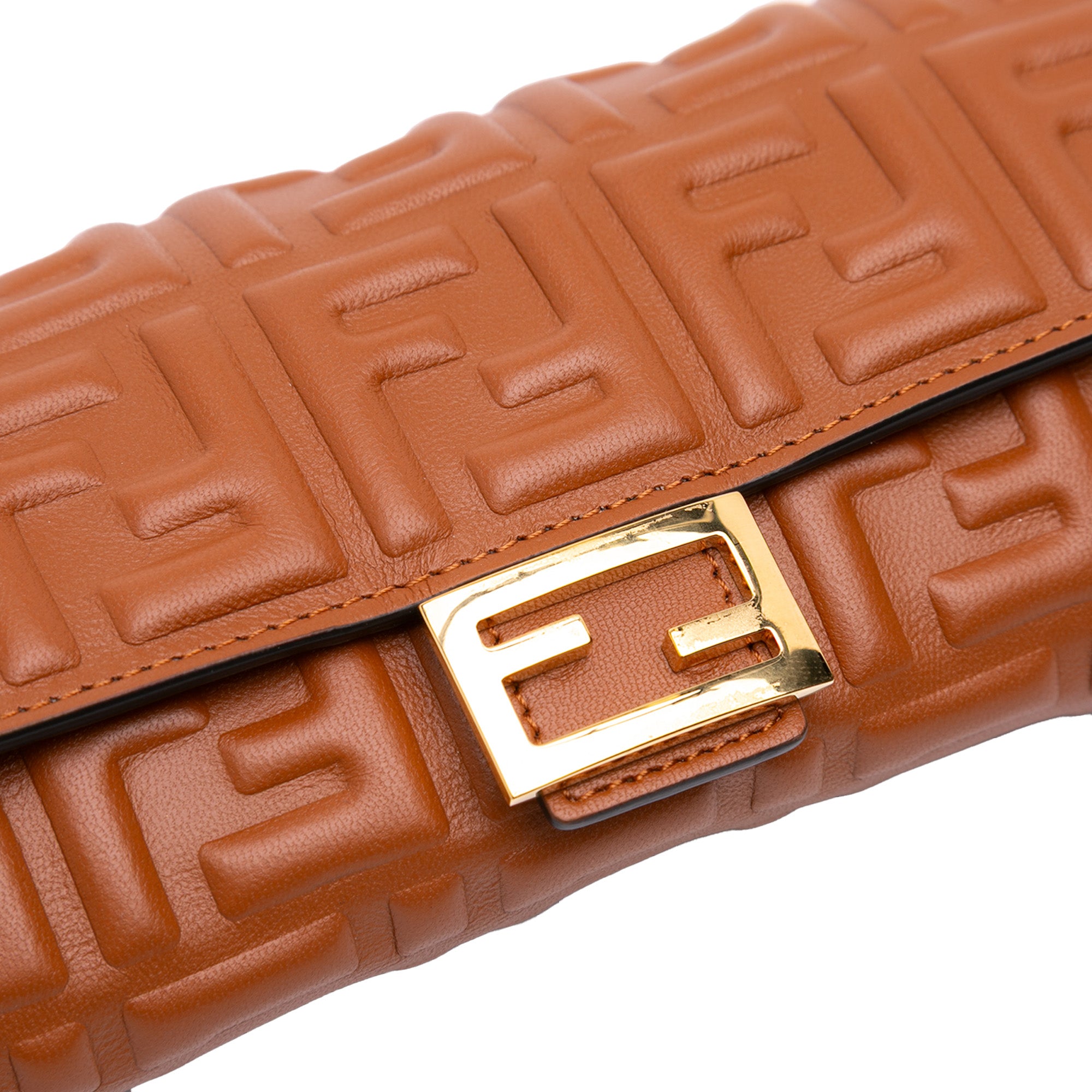 Zucca Embossed Leather Wallet On Chain
