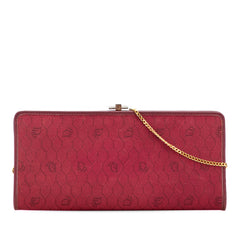 Honeycomb Canvas Clutch With Chain