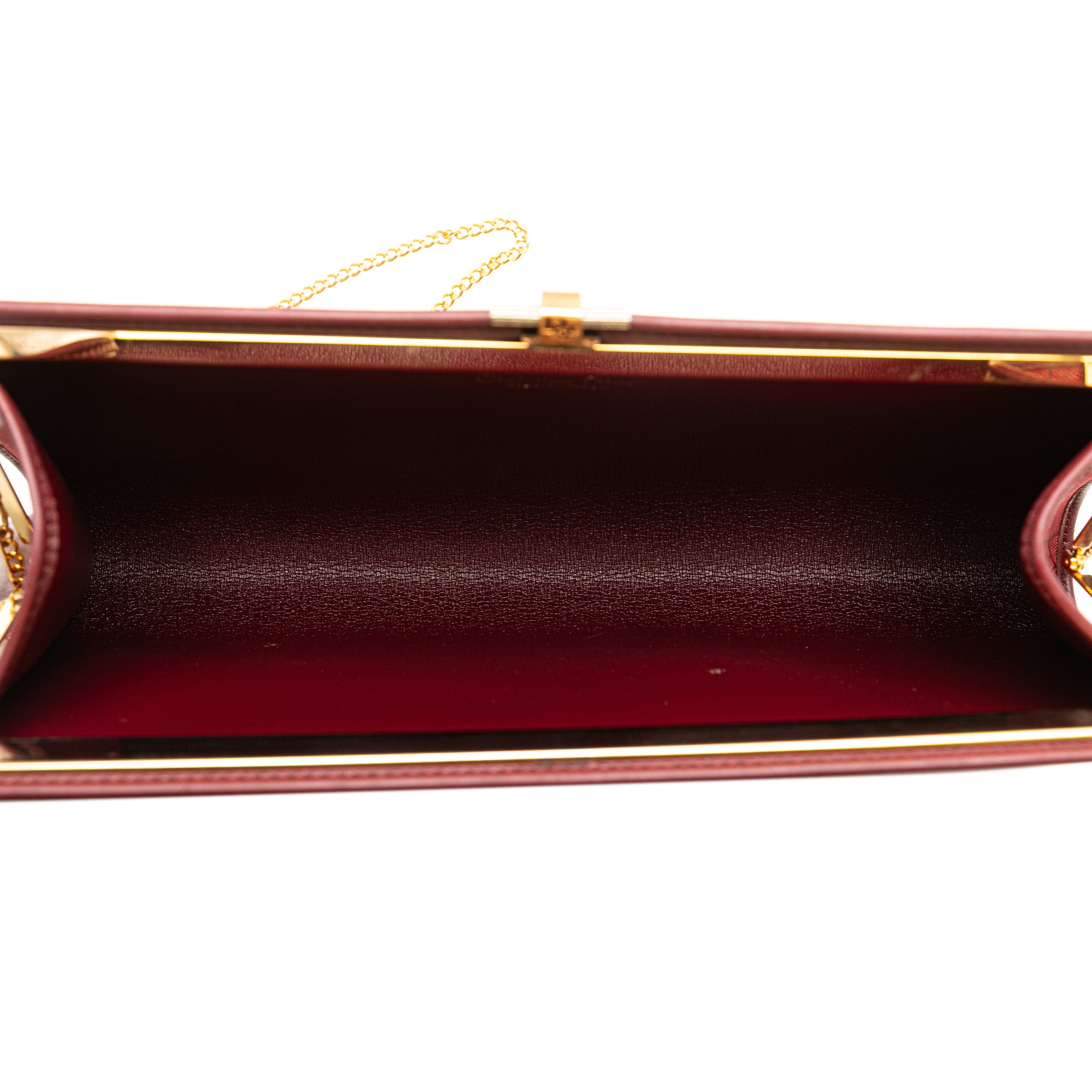 Honeycomb Canvas Clutch With Chain