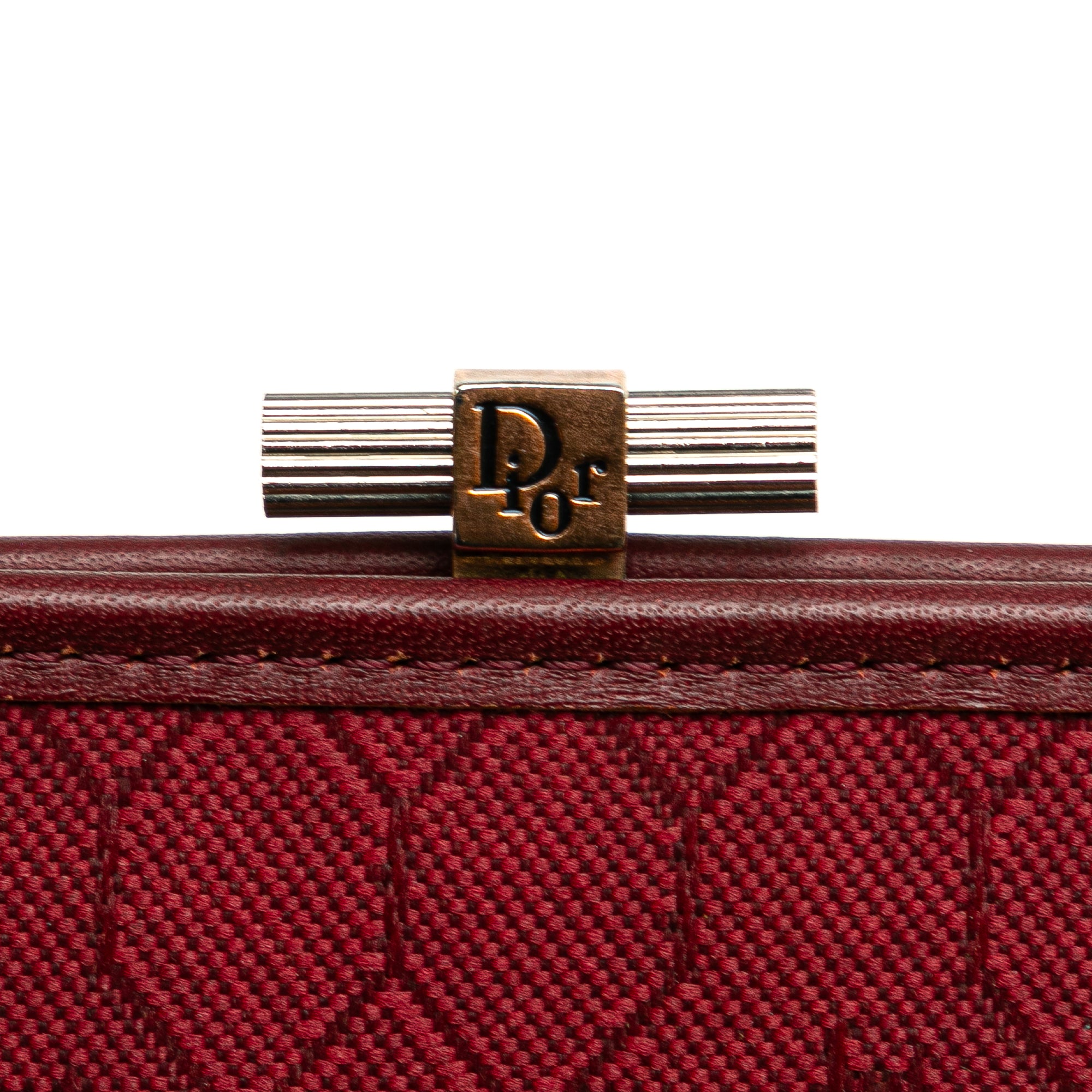 Honeycomb Canvas Clutch With Chain