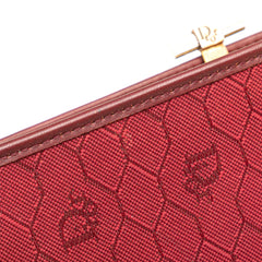 Honeycomb Canvas Clutch With Chain