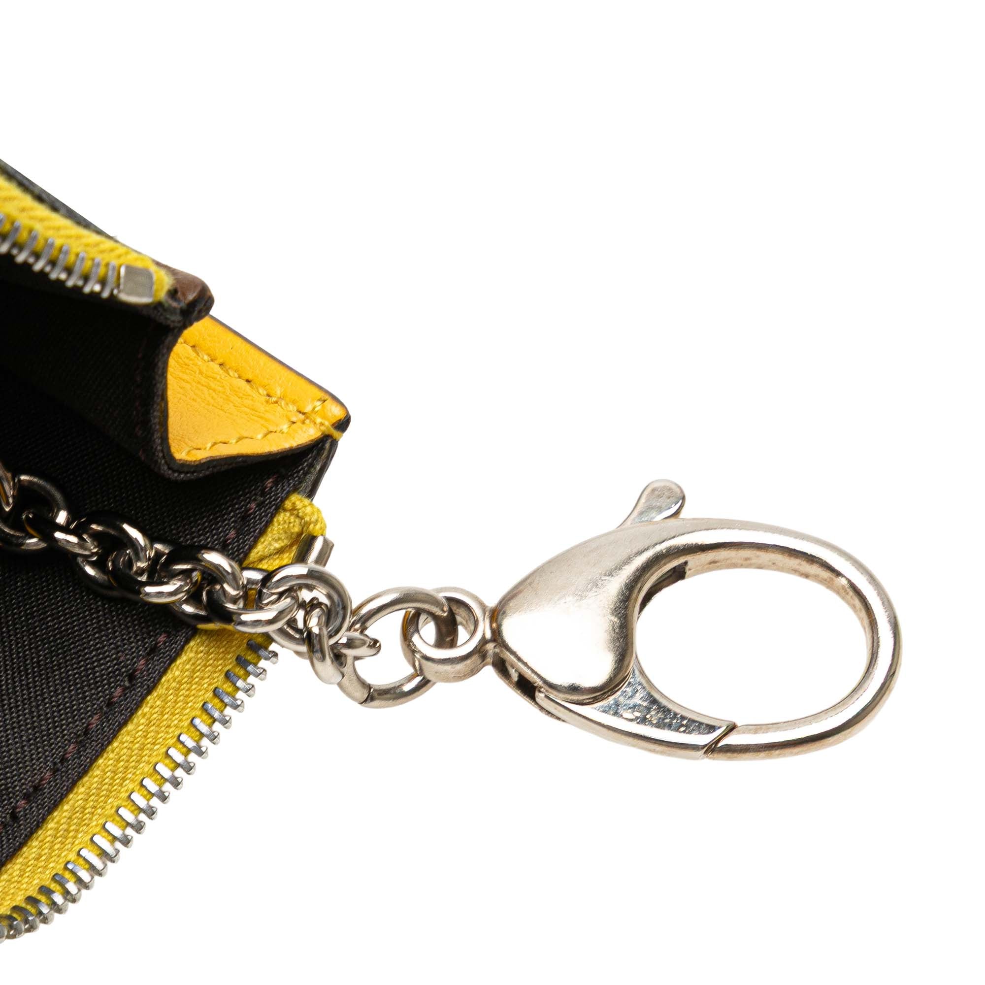 Zucca Embossed Leather Coin Pouch