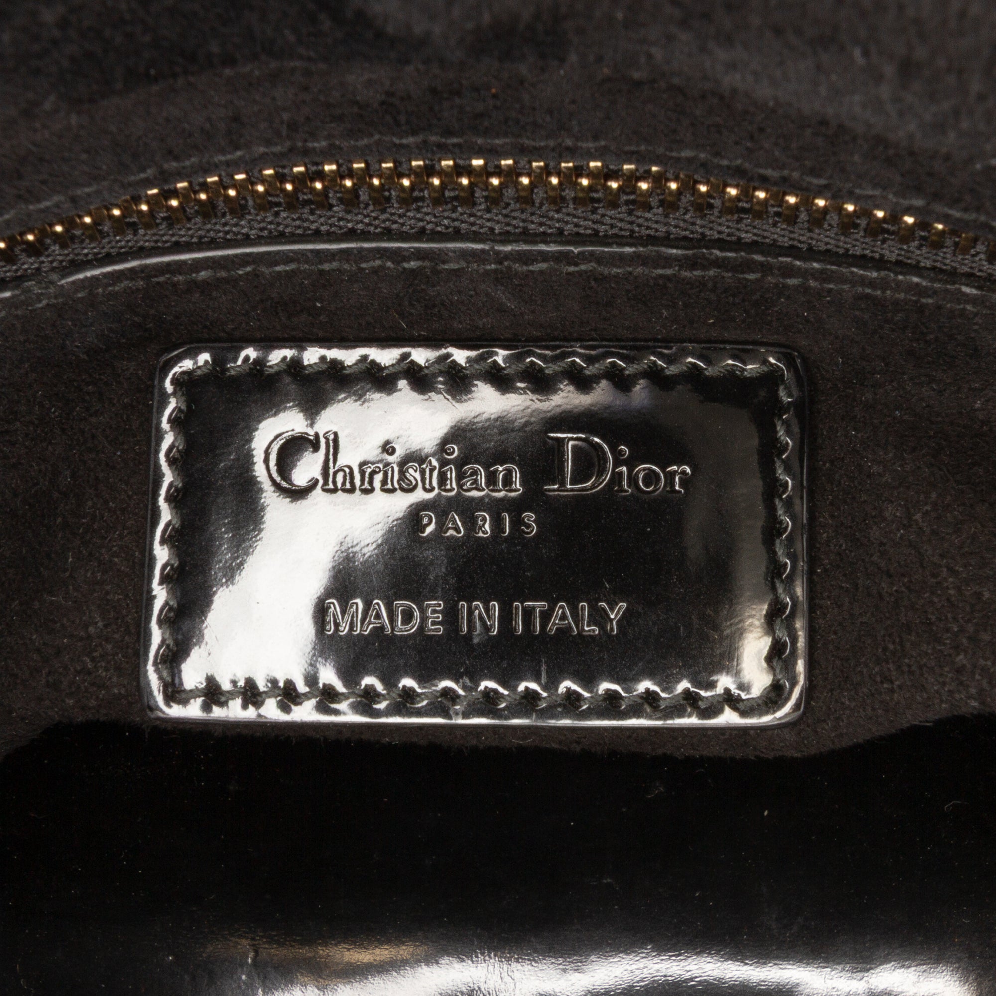 Mini Patent Cannage Studded Supple Lady Dior