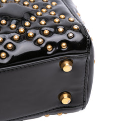Mini Patent Cannage Studded Supple Lady Dior