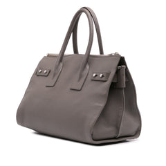 Small Grained Calfskin Supple Sac De Jour Satchel