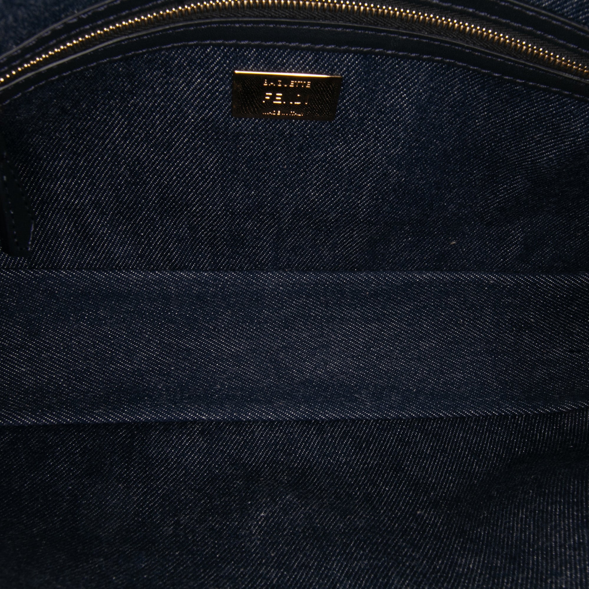 Large Denim Baguette Satchel