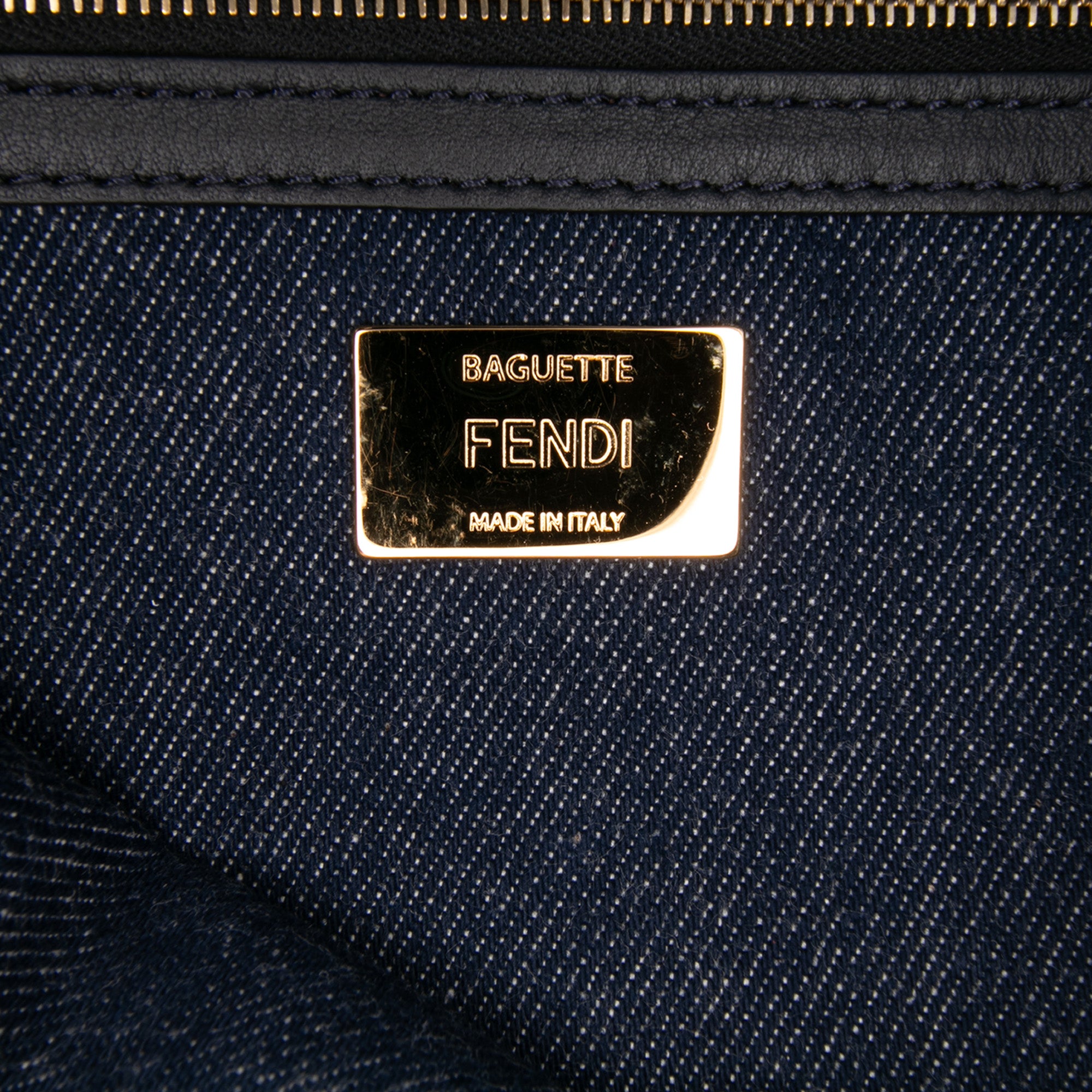 Large Denim Baguette Satchel
