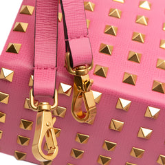 Leather Rockstud Alcove Box Top Handle Bag