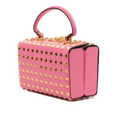 Leather Rockstud Alcove Box Top Handle Bag