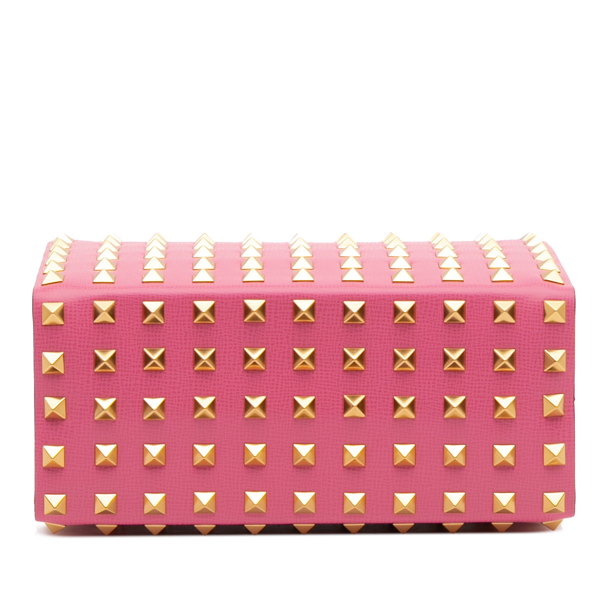 Leather Rockstud Alcove Box Top Handle Bag