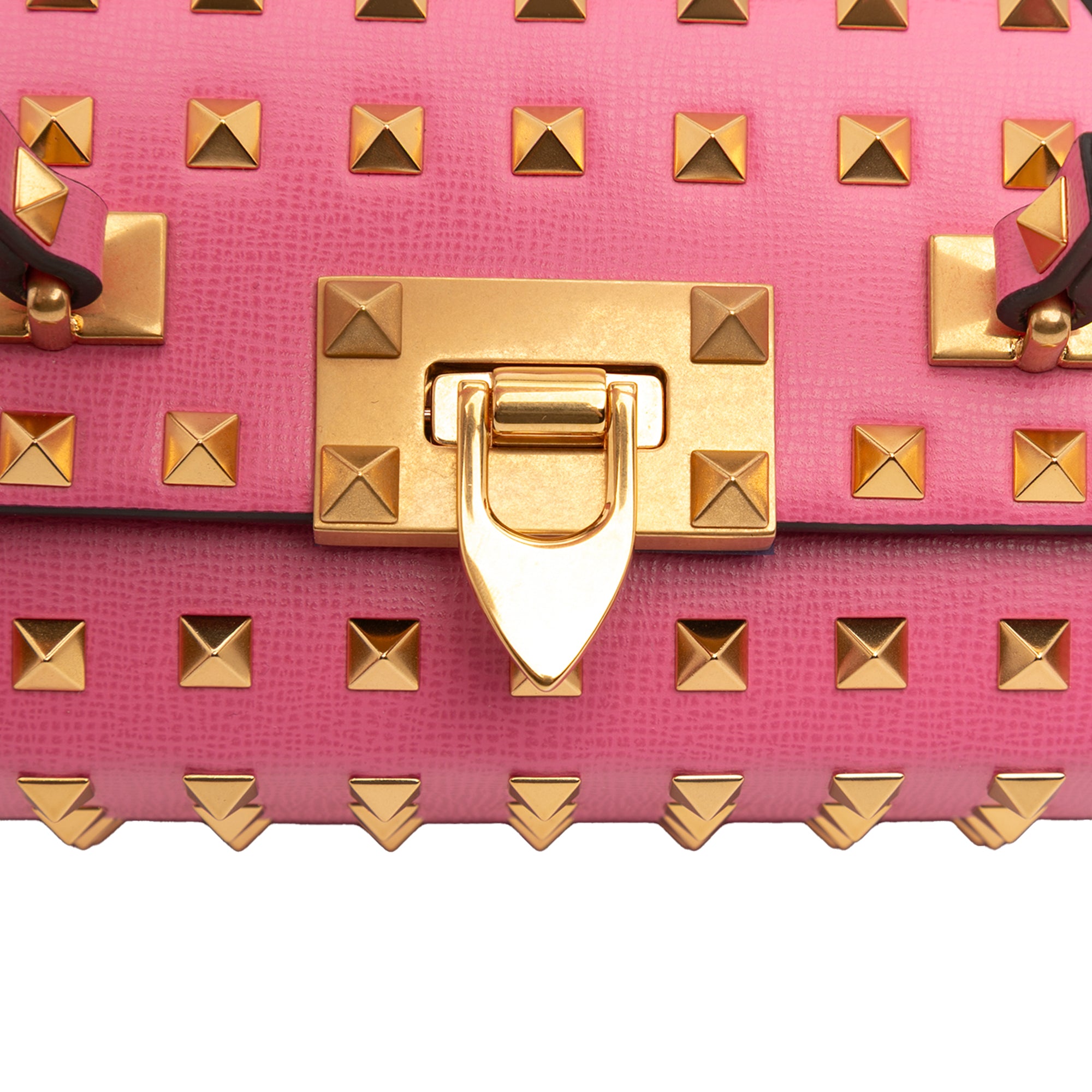 Leather Rockstud Alcove Box Top Handle Bag