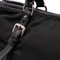 Vitello Trimmed Tessuto Satchel