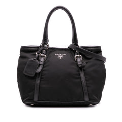 Vitello Trimmed Tessuto Satchel