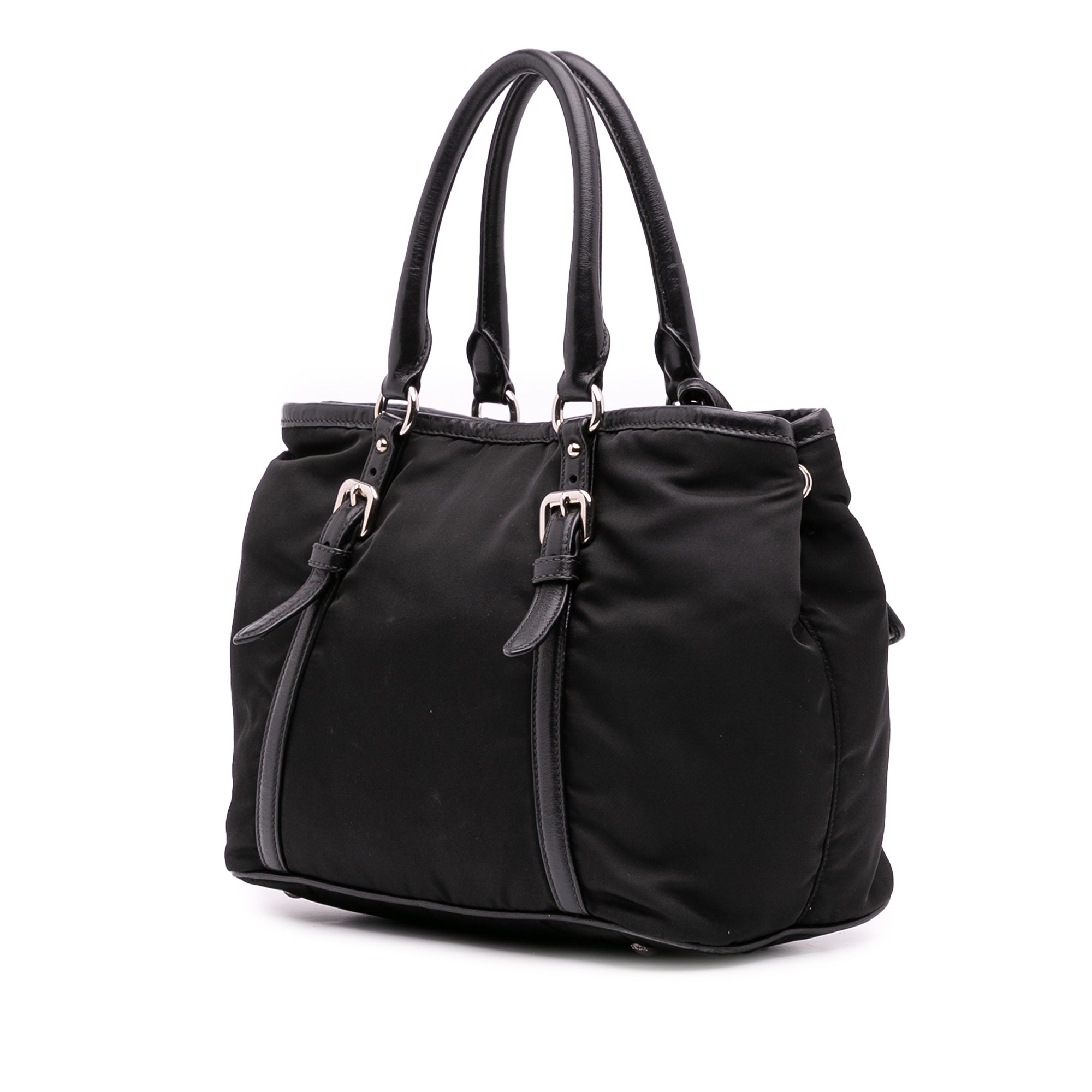Vitello Trimmed Tessuto Satchel