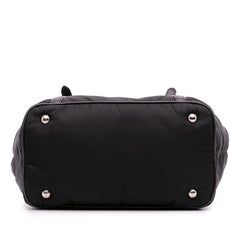 Vitello Trimmed Tessuto Satchel