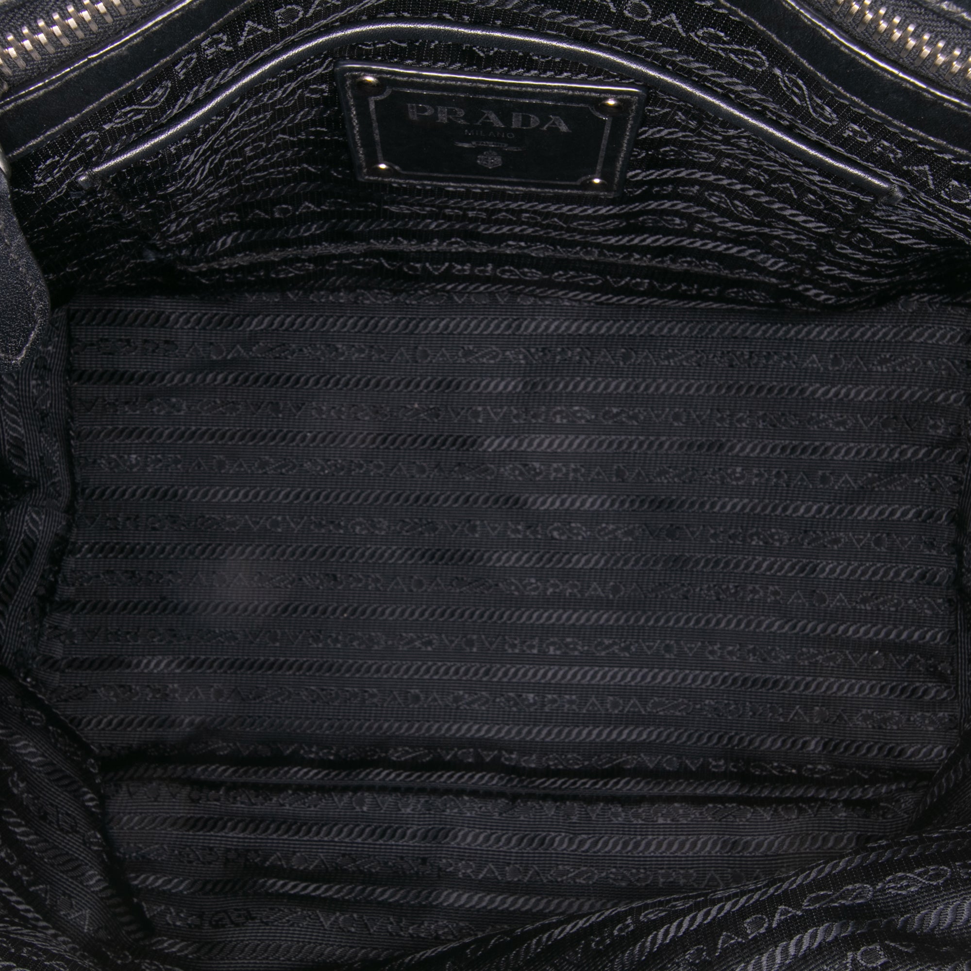 Vitello Trimmed Tessuto Satchel