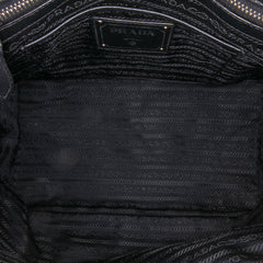 Vitello Trimmed Tessuto Satchel