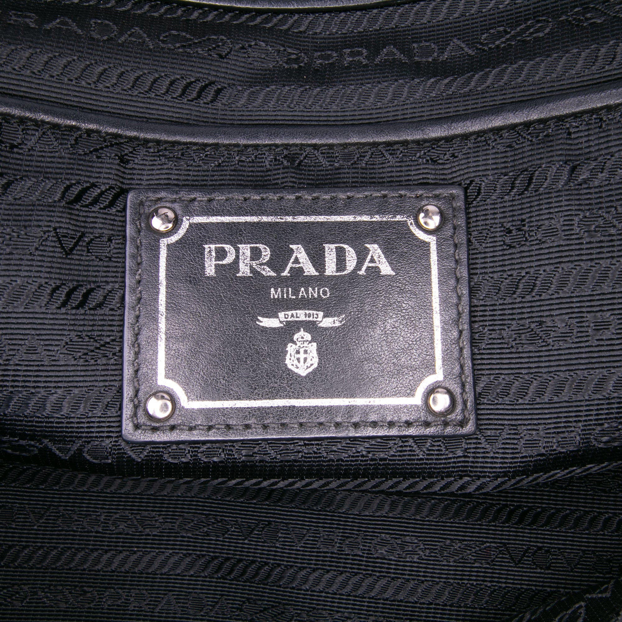 Vitello Trimmed Tessuto Satchel