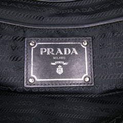 Vitello Trimmed Tessuto Satchel