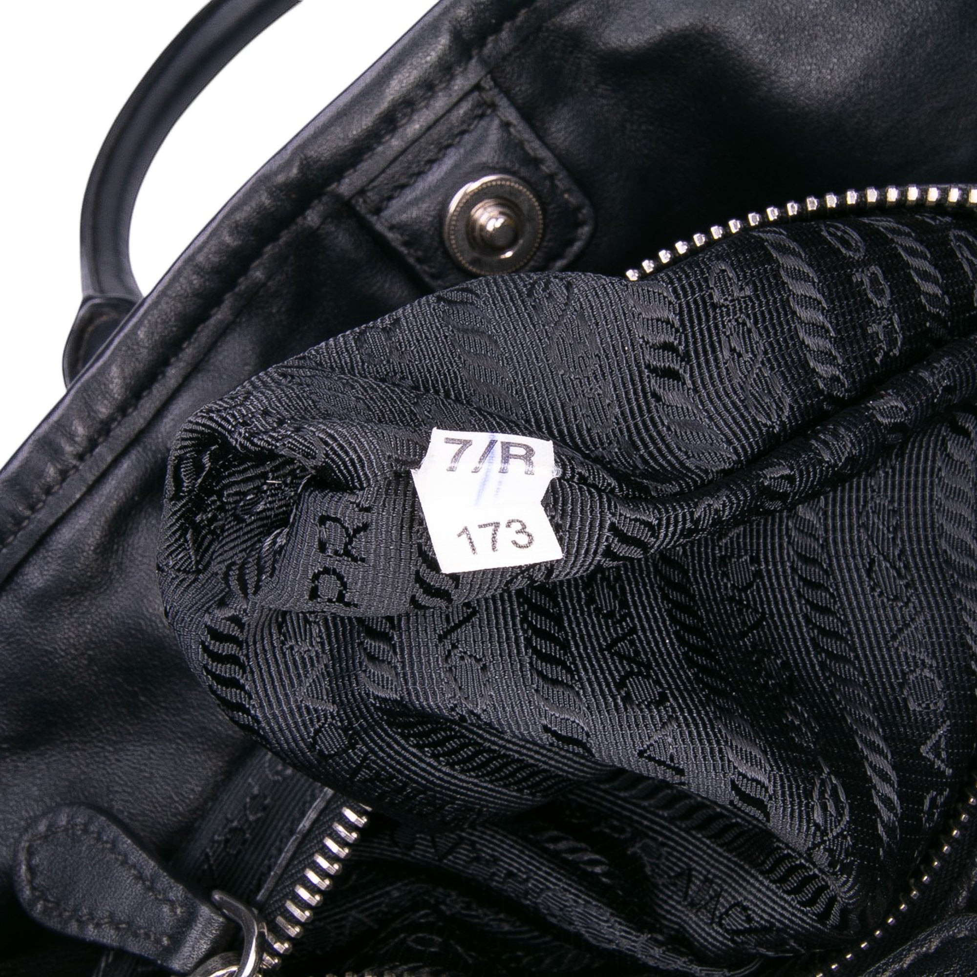 Vitello Trimmed Tessuto Satchel