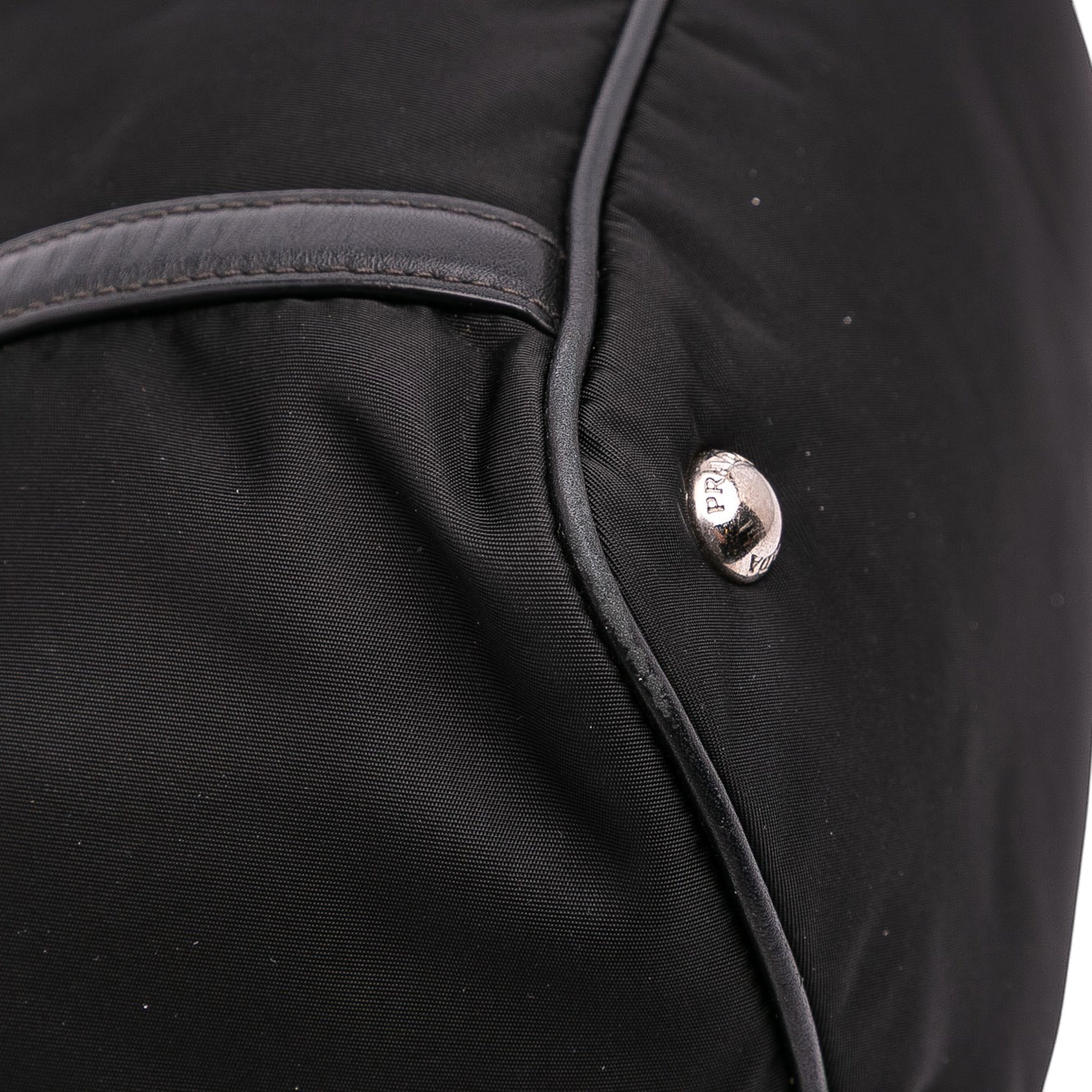 Vitello Trimmed Tessuto Satchel