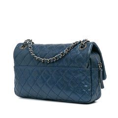 Medium Quilted Iridescent Caviar Easy Flap