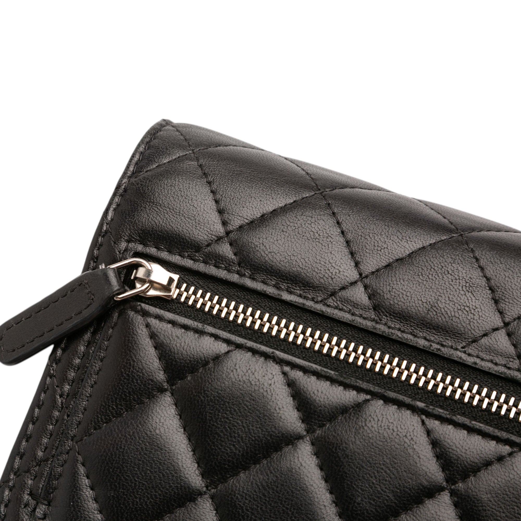 Mini CC Lambskin Wallet on Chain
