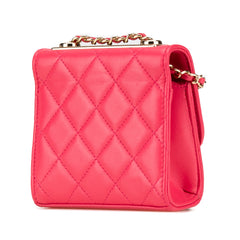 Mini Lambskin Trendy CC Clutch With Chain