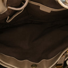 Small Leather and Mega Nova Check Canvas Warrior Hobo