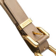 Small Leather and Mega Nova Check Canvas Warrior Hobo