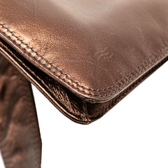 Metallic Lambskin Flap Crossbody