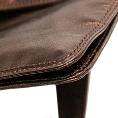 Metallic Lambskin Flap Crossbody