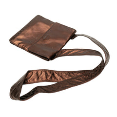 Metallic Lambskin Flap Crossbody